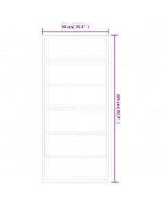 Porta Scorrevole in Vetro ESG e Alluminio 90x205 cm Nera