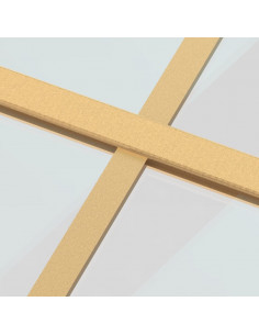 Porta Scorrevole Oro 102,5x205 Vetro Trasparente ESG Alluminio