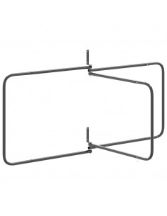 Porta Sottosella a 3 Bracci Nero in Ferro