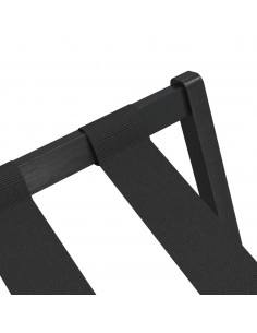 Portabagagli Nero 68x38x58 cm in Bambù