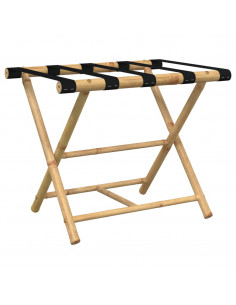 Portabagagli Pieghevole 62x42x50,5 cm in Bambù