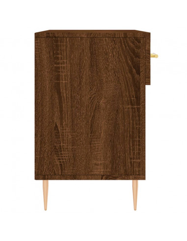 Panca Porta Scarpe Rovere Marrone 102x35x55cm Legno Multistrato