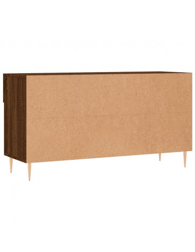 Panca Porta Scarpe Rovere Marrone 102x35x55cm Legno Multistrato