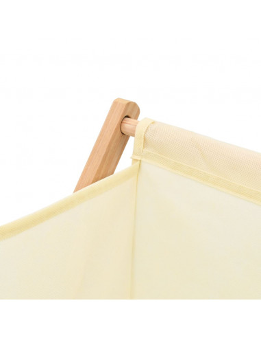 Portabiancheria in Legno di Cedro e Tessuto Beige 42x41x64 cm