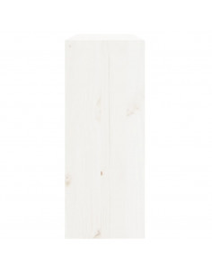 Portabottiglie Bianco 62x25x62 cm in Legno Massello di Pino