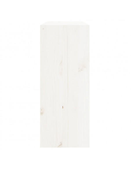 Portabottiglie Bianco 62x25x62 cm in Legno Massello di Pino