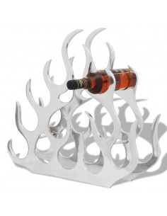 Portabottiglie da Tavola in Alluminio per 11 Bottiglie Argento