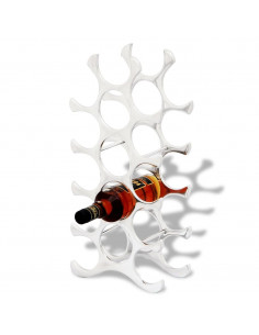 Portabottiglie da Tavola in Alluminio per 15 Bottiglie Argento