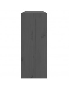 Portabottiglie Grigio 62x25x62 cm in Legno Massello di Pino