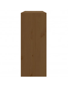 Portabottiglie Miele 62x25x62 cm in Legno Massello di Pino