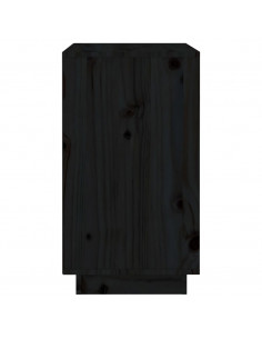 Portabottiglie Nero 55,5x34x61 cm in Legno Massello di Pino