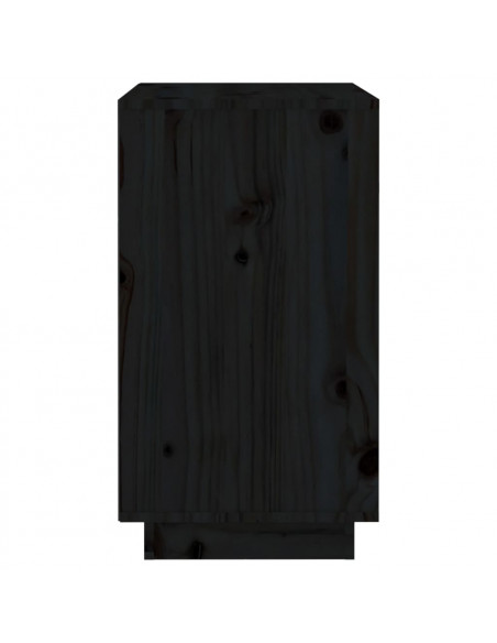 Portabottiglie Nero 55,5x34x61 cm in Legno Massello di Pino