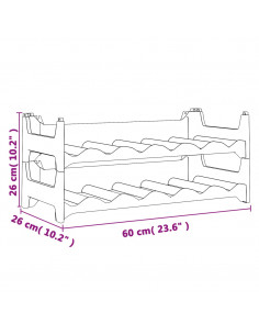 Portabottiglie per 12 Bottiglie in PP Impilabile