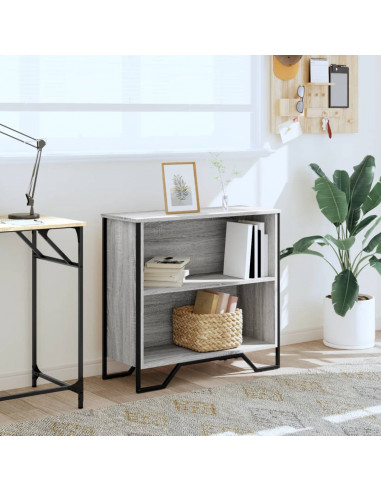 Libreria Grigio Sonoma 80x31x74,5 cm in Legno Multistrato