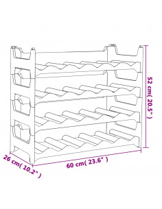 Portabottiglie per 24 Bottiglie in PP Impilabile