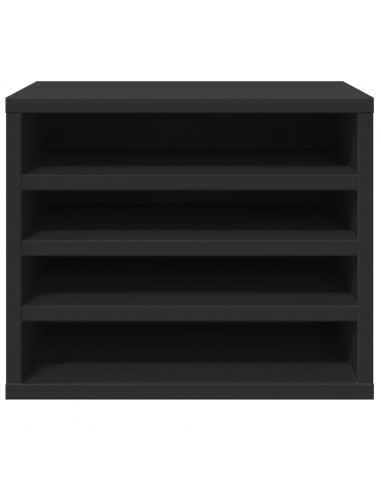 Organizer per la Scrivania Nero 36x26x29,5 cm in Multistrato