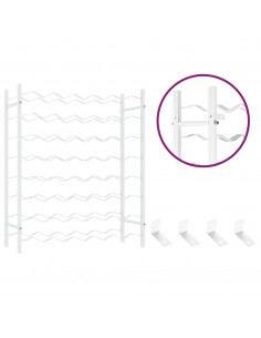 Portabottiglie per 48 Bottiglie Bianco in Metallo