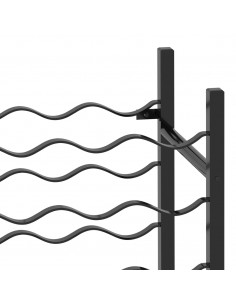 Portabottiglie per 48 Bottiglie di Vino Nero in Metallo