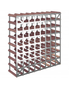 Portabottiglie per 72 Bottiglie Legno Massello di Pino Marrone