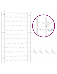 Portabottiglie per 72 Bottiglie Metallo Bianco