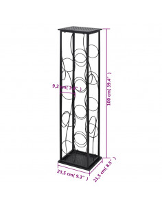Portabottiglie per 8 Bottiglie di Vino in Metallo