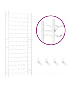 Portabottiglie per 96 Bottiglie Metallo Bianco