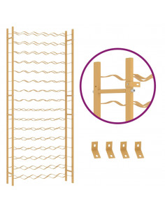 Portabottiglie per 96 Bottiglie Metallo Oro