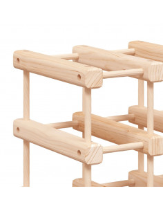 Portabottiglie Vino 12 Bottiglie 36x23x36cm Legno Massello Pino