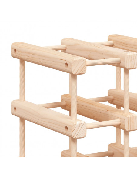 Portabottiglie Vino 12 Bottiglie 36x23x36cm Legno Massello Pino