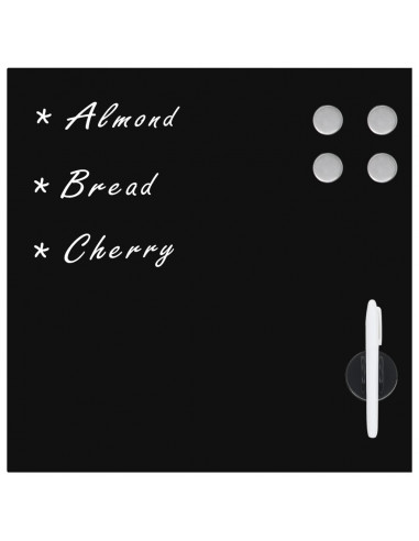 Lavagna Magnetica a Parete in Vetro 50x50 cm