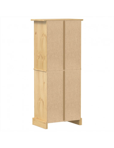 Portabottiglie Vino Corona 56x35x134,5cm Legno Massello di Pino