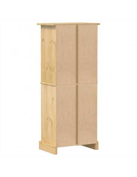 Portabottiglie Vino Corona 56x35x134,5cm Legno Massello di Pino