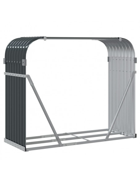 Portaceppi Antracite 120x45x100 cm in Acciaio Zincato