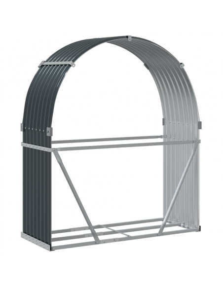 Portaceppi Antracite 120x45x140 cm in Acciaio Zincato