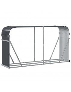 Portaceppi Antracite 180x45x100 cm in Acciaio Zincato