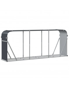 Portaceppi Antracite 234x45x100 cm in Acciaio Zincato