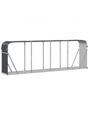 Portaceppi Antracite 300x45x100 cm in Acciaio Zincato