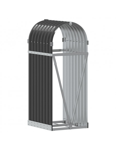 Portaceppi Antracite 40x45x100 cm in Acciaio Zincato
