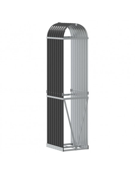 Portaceppi Antracite 40x45x170 cm in Acciaio Zincato