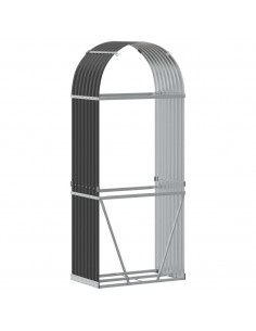 Portaceppi Antracite 80x45x190 cm in Acciaio Zincato