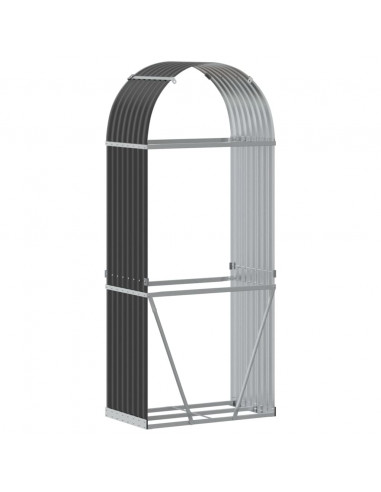 Portaceppi Antracite 80x45x190 cm in Acciaio Zincato