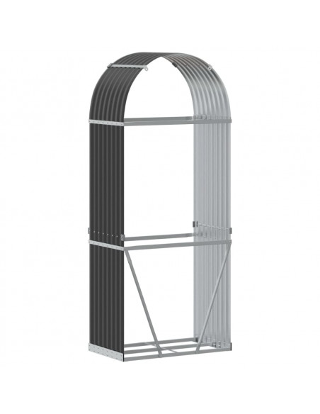 Portaceppi Antracite 80x45x190 cm in Acciaio Zincato