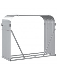 Portaceppi Argento 120x45x100 cm in Acciaio Zincato