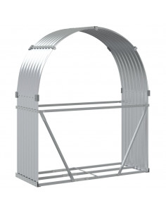Portaceppi Argento 120x45x140 cm in Acciaio Zincato