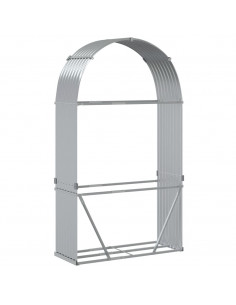 Portaceppi Argento 120x45x210 cm in Acciaio Zincato
