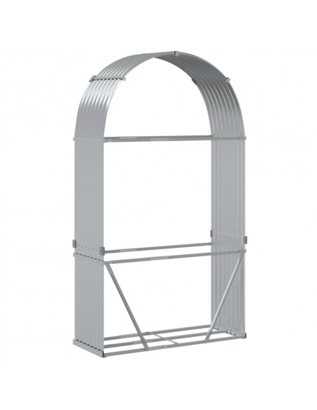 Portaceppi Argento 120x45x210 cm in Acciaio Zincato