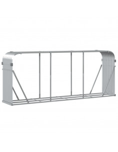 Portaceppi Argento 234x45x100 cm in Acciaio Zincato