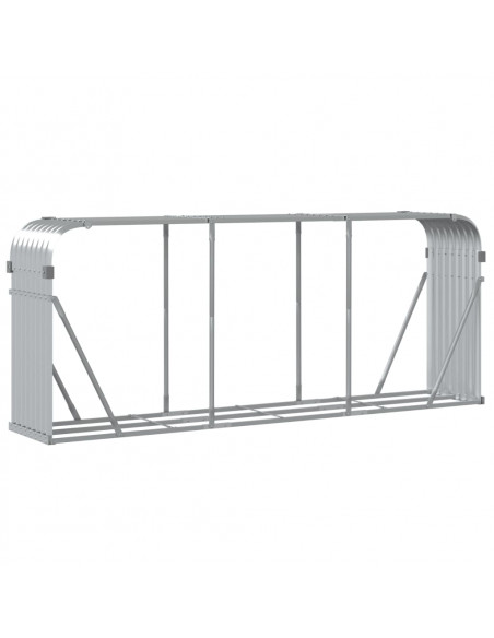 Portaceppi Argento 234x45x100 cm in Acciaio Zincato