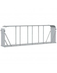 Portaceppi Argento 300x45x100 cm in Acciaio Zincato