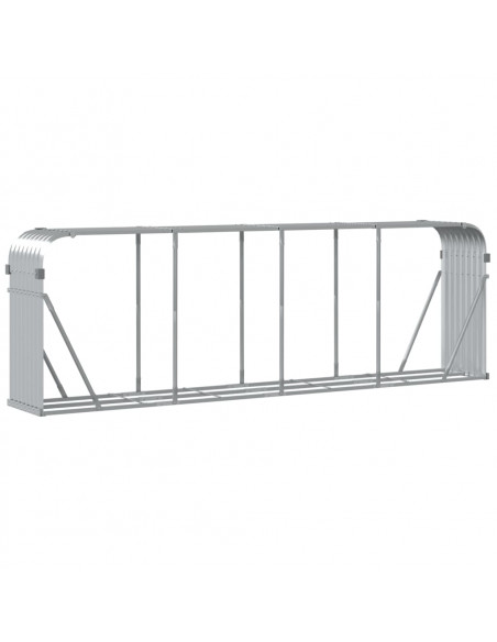 Portaceppi Argento 300x45x100 cm in Acciaio Zincato